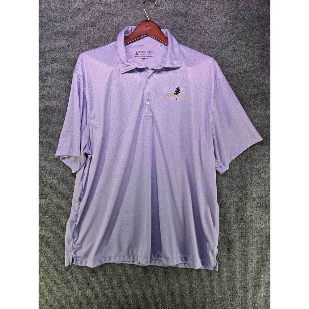 Bermuda Sands Mens 2XL Purple Legacy Pines Performance Golf Polo Shirt